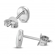  Turquoise Oval Silver Stud Earrings, e346